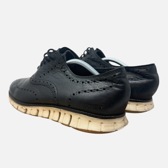 Cole Haan Black Leather Men's Oxfords with Tan Sole - Picture 2 of 9